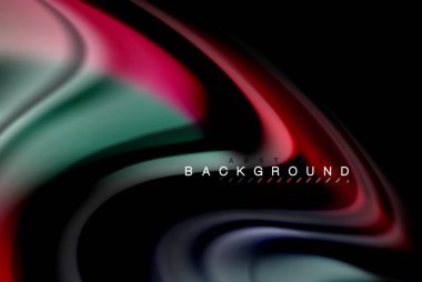 Sıvı sıvı renkler tasarım, renkli mermer veya plastik dalgalı doku arka plan, siyah, iş veya teknoloji sunu veya web broşür için parlak renkli öğeleri kapak tasarımı, duvar kağıdı