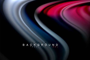 Sıvı sıvı renkler tasarım, renkli mermer veya plastik dalgalı doku arka plan, siyah, iş veya teknoloji sunu veya web broşür için parlak renkli öğeleri kapak tasarımı, duvar kağıdı