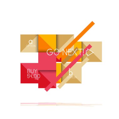 Kare seçeneğinin Infographic afiş. Bilgi ve veri görselleştirme, geometrik tasarım