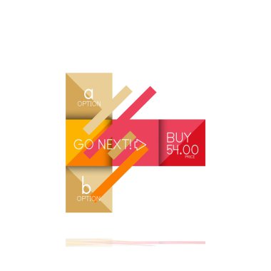 Kare seçeneğinin Infographic afiş. Bilgi ve veri görselleştirme, geometrik tasarım