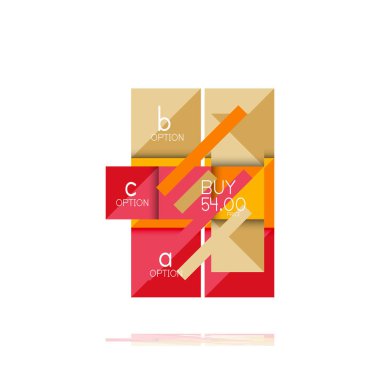 Kare seçeneğinin Infographic afiş. Bilgi ve veri görselleştirme, geometrik tasarım