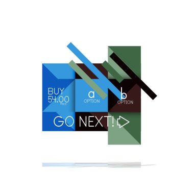 Kare seçeneğinin Infographic afiş. Bilgi ve veri görselleştirme, geometrik tasarım