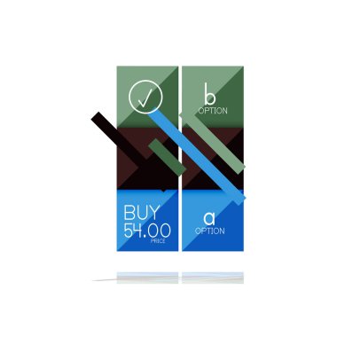 Kare seçeneğinin Infographic afiş. Bilgi ve veri görselleştirme, geometrik tasarım