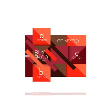 Kare seçeneğinin Infographic afiş. Bilgi ve veri görselleştirme, geometrik tasarım