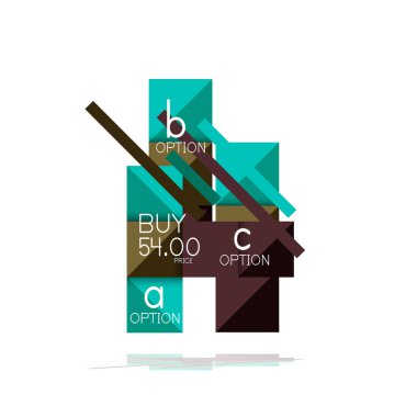 Kare seçeneğinin Infographic afiş. Bilgi ve veri görselleştirme, geometrik tasarım