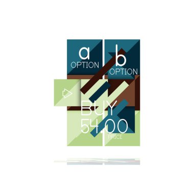 Kare seçeneğinin Infographic afiş. Bilgi ve veri görselleştirme, geometrik tasarım