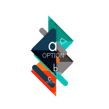 Üçgen veri görselleştirme tasarım, seçenek Infographic düzen