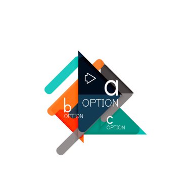 Üçgen veri görselleştirme tasarım, seçenek Infographic düzen