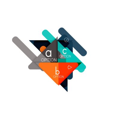 Üçgen veri görselleştirme tasarım, seçenek Infographic düzen