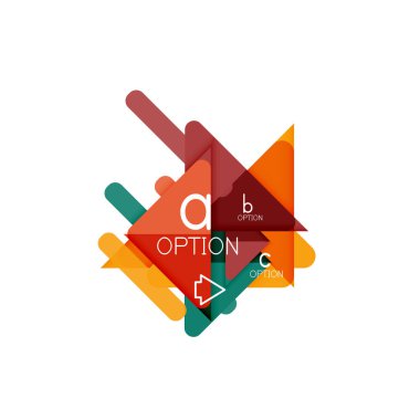 Üçgen veri görselleştirme tasarım, seçenek Infographic düzen