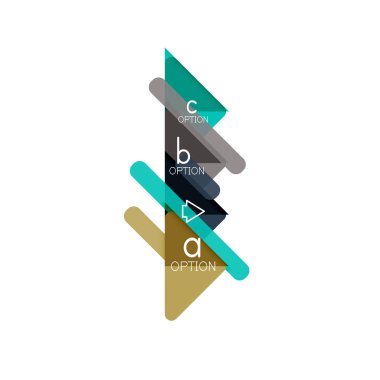 Üçgen veri görselleştirme tasarım, seçenek Infographic düzen