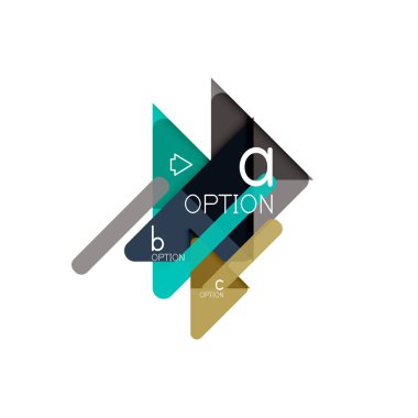 Üçgen veri görselleştirme tasarım, seçenek Infographic düzen