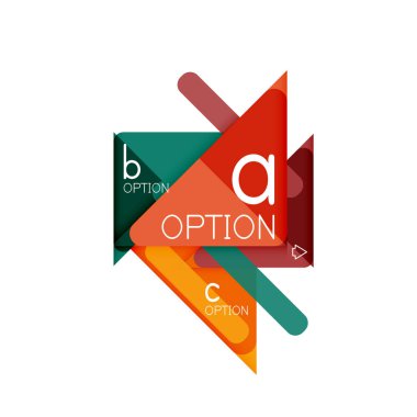 Üçgen veri görselleştirme tasarım, seçenek Infographic düzen