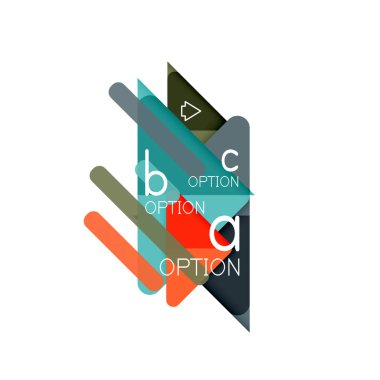 Üçgen veri görselleştirme tasarım, seçenek Infographic düzen