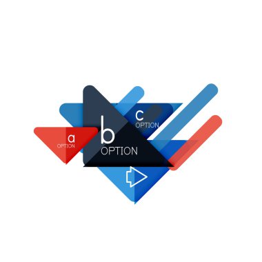 Üçgen veri görselleştirme tasarım, seçenek Infographic düzen