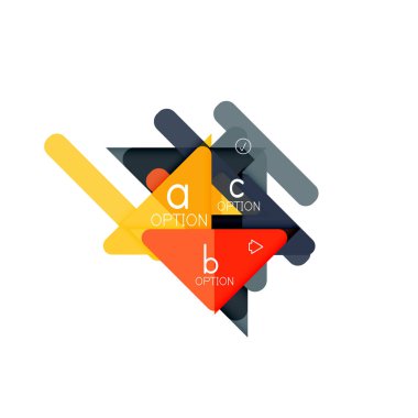 Üçgen veri görselleştirme tasarım, seçenek Infographic düzen