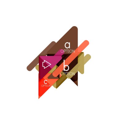 Üçgen veri görselleştirme tasarım, seçenek Infographic düzen