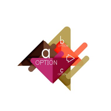 Üçgen veri görselleştirme tasarım, seçenek Infographic düzen