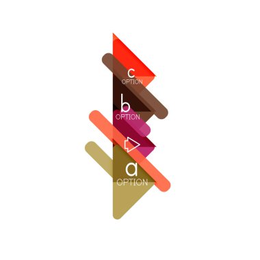 Üçgen veri görselleştirme tasarım, seçenek Infographic düzen