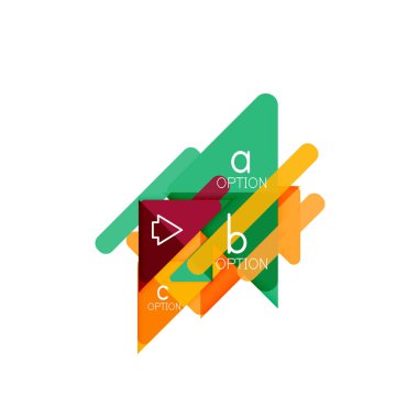 Üçgen veri görselleştirme tasarım, seçenek Infographic düzen