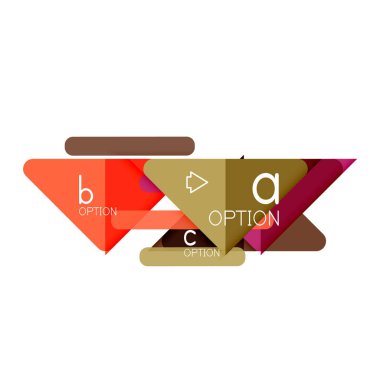 Üçgen veri görselleştirme tasarım, seçenek Infographic düzen