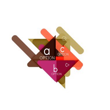 Üçgen veri görselleştirme tasarım, seçenek Infographic düzen