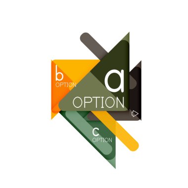 Üçgen veri görselleştirme tasarım, seçenek Infographic düzen