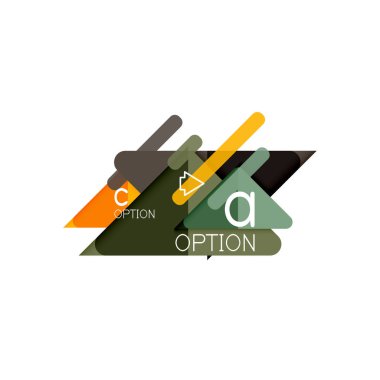 Üçgen veri görselleştirme tasarım, seçenek Infographic düzen