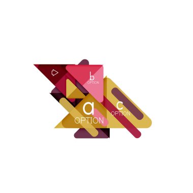 Üçgen veri görselleştirme tasarım, seçenek Infographic düzen