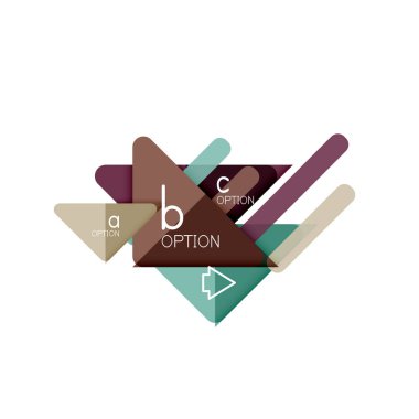 Üçgen veri görselleştirme tasarım, seçenek Infographic düzen