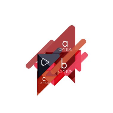 Üçgen veri görselleştirme tasarım, seçenek Infographic düzen