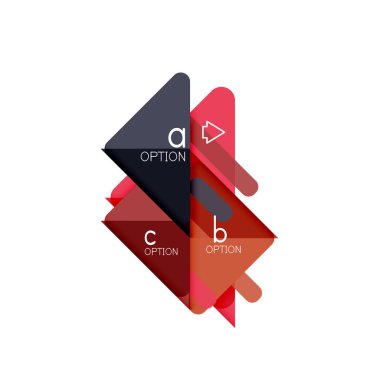 Üçgen veri görselleştirme tasarım, seçenek Infographic düzen