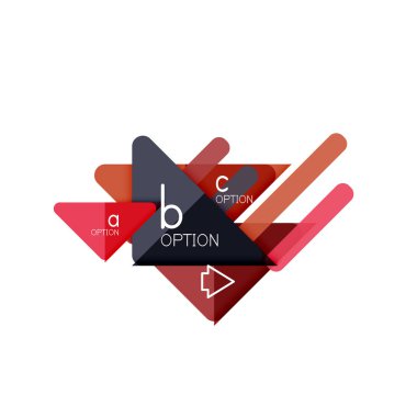 Üçgen veri görselleştirme tasarım, seçenek Infographic düzen