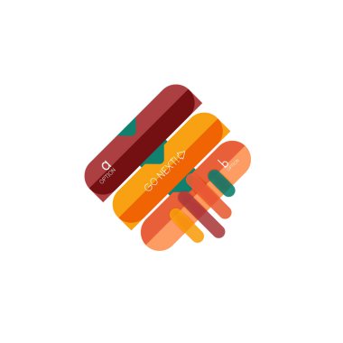 Özet satırları geometrik Infographic layoutabstract satırları geometrik Infographic düzeni, veri görselleştirme tasarım, seçeneği adım adım programı, web kutusu