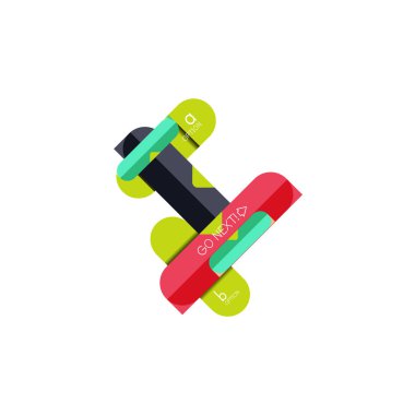 Özet satırları geometrik Infographic layoutabstract satırları geometrik Infographic düzeni, veri görselleştirme tasarım, seçeneği adım adım programı, web kutusu