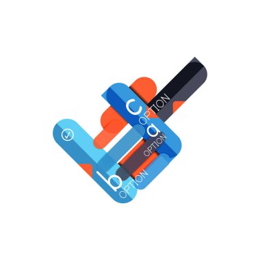 Özet satırları geometrik Infographic layoutabstract satırları geometrik Infographic düzeni, veri görselleştirme tasarım, seçeneği adım adım programı, web kutusu