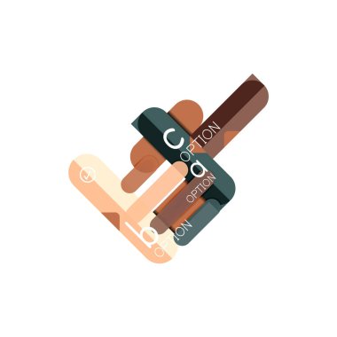 Özet satırları geometrik Infographic layoutabstract satırları geometrik Infographic düzeni, veri görselleştirme tasarım, seçeneği adım adım programı, web kutusu