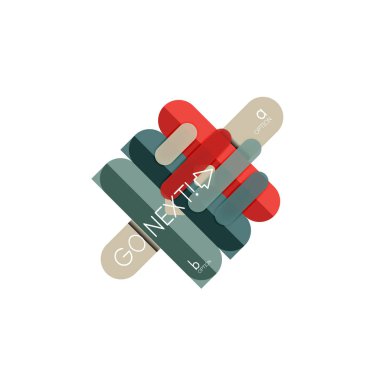 Özet satırları geometrik Infographic layoutabstract satırları geometrik Infographic düzeni, veri görselleştirme tasarım, seçeneği adım adım programı, web kutusu