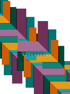 Çok renkli soyut geometrik şekiller, geometri arka plan web afiş için
