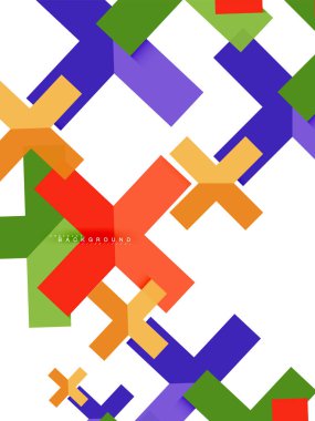 Çok renkli soyut geometrik şekiller, geometri arka plan web afiş için