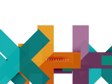 Çok renkli soyut geometrik şekiller, geometri arka plan web afiş için