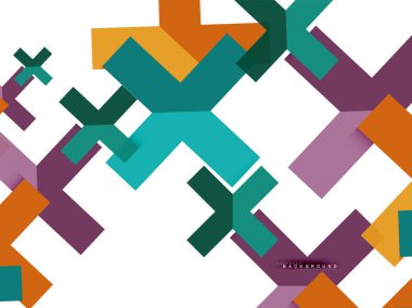 Çok renkli soyut geometrik şekiller, geometri arka plan web afiş için