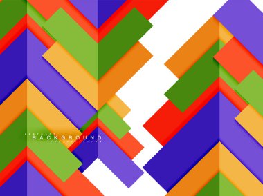 Çok renkli soyut geometrik şekiller, geometri arka plan web afiş için