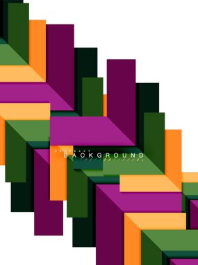 Çok renkli soyut geometrik şekiller, geometri arka plan web afiş için