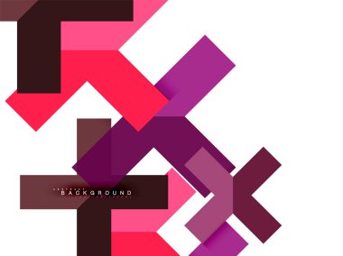 Çok renkli soyut geometrik şekiller, geometri arka plan web afiş için