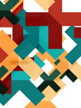 Çok renkli soyut geometrik şekiller, geometri arka plan web afiş için