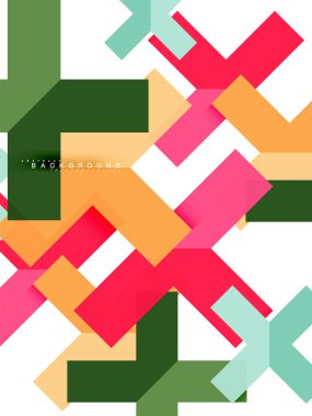 Çok renkli soyut geometrik şekiller, geometri arka plan web afiş için