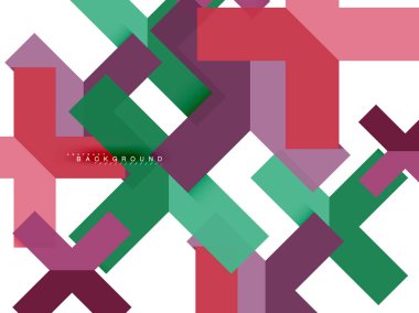 Çok renkli soyut geometrik şekiller, geometri arka plan web afiş için