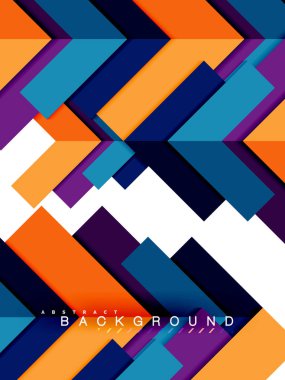 Çok renkli soyut geometrik şekiller, geometri arka plan web afiş için