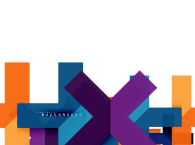 Çok renkli soyut geometrik şekiller, geometri arka plan web afiş için